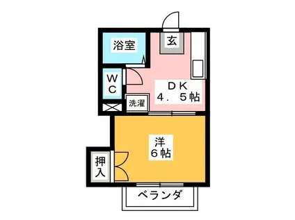 ラウム・ブリランテ(1DK/1階)の間取り写真