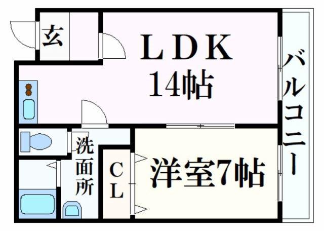 シティーライフ北条(1LDK/2階)の間取り写真