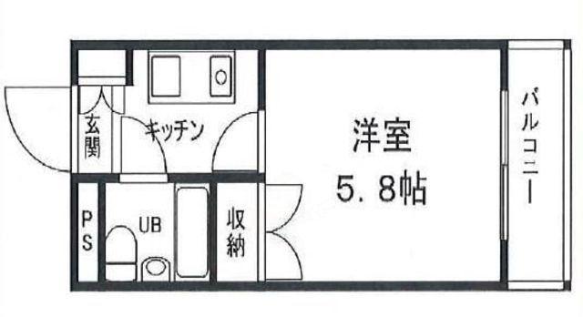 グリーンハイツ南駅前(1K/7階)の間取り写真