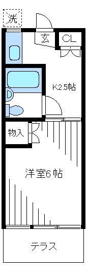 樋口ハウス(1K/1階)の間取り写真