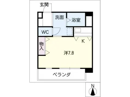 フローレンス青山(ワンルーム/2階)の間取り写真