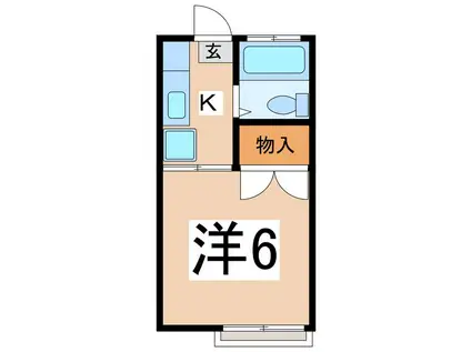 メゾントガワ(1K/1階)の間取り写真