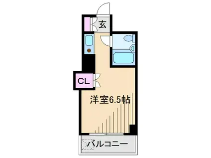 元住吉センチュリー21(ワンルーム/8階)の間取り写真