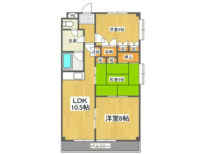 第17柴田マンション(3LDK/3階)の間取り写真