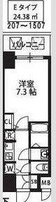 S-RESIDENCE新大阪駅前(1K/14階)の間取り写真