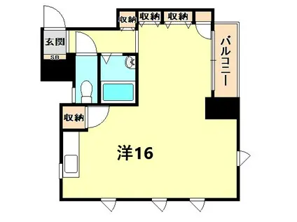 サンロイヤル西宮(ワンルーム/3階)の間取り写真