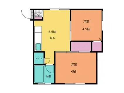 マルマツマンション(2DK/3階)の間取り写真