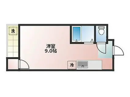 平成ビル(ワンルーム/4階)の間取り写真