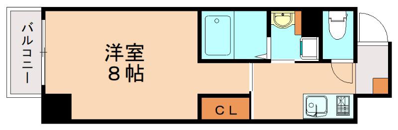セラヴィ箱崎(1K/1階)の間取り写真