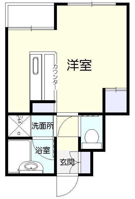 エトワール源藤(ワンルーム/2階)の間取り写真