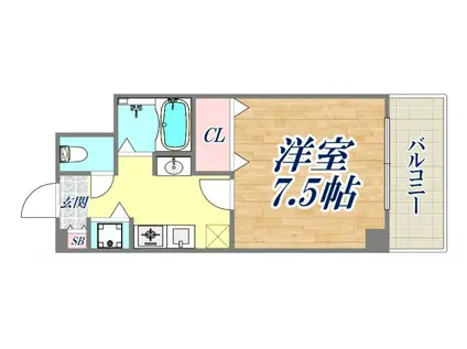 コートSK(1K/4階)の間取り写真