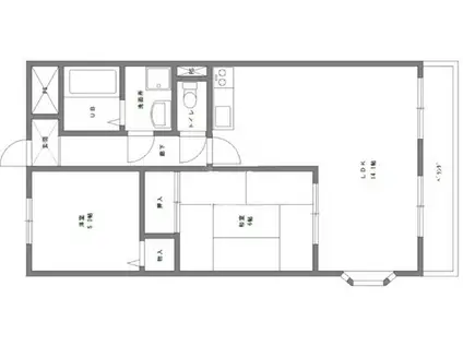 エンターマンション青江(2LDK/3階)の間取り写真