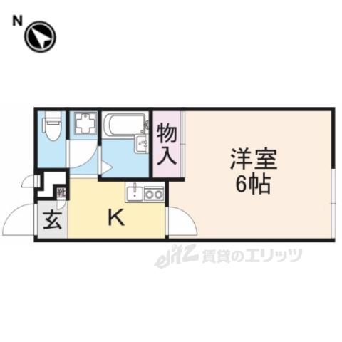 レオパレス孫平治(1K/2階)の間取り写真