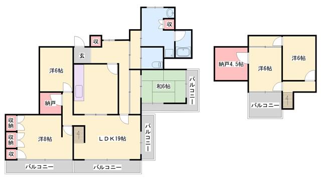 マンション大和(5LDK/3階)の間取り写真