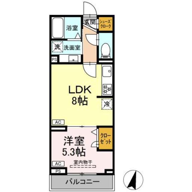 グラナーデ西瑞江(1LDK/3階)の間取り写真