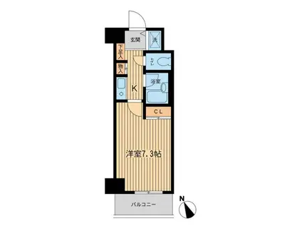 ベジフル北新宿弐番館(1K/6階)の間取り写真