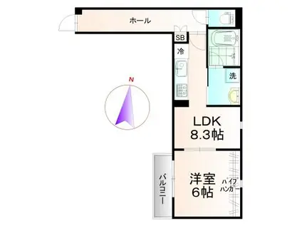 ブライトハウス江古田(1LDK/3階)の間取り写真