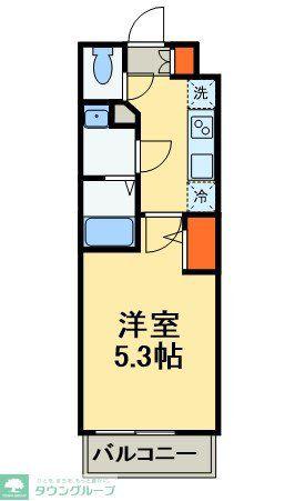 GENOVIA天王台(1K/3階)の間取り写真