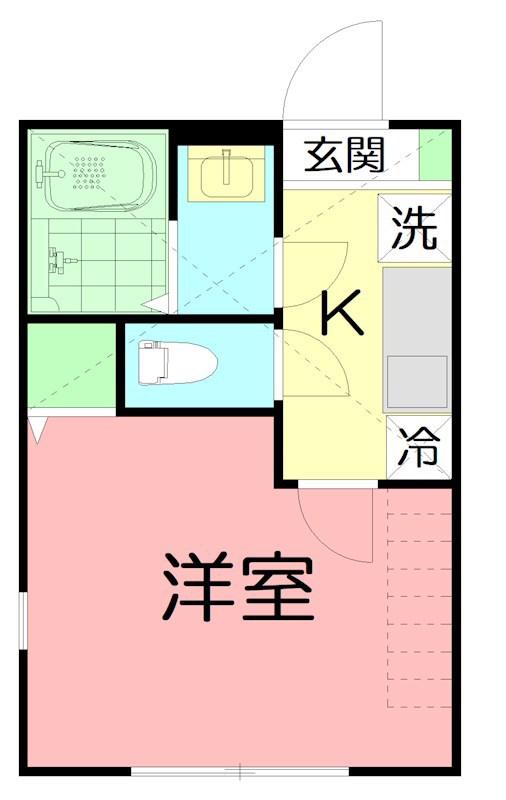 VINCITORE東海大学前(1K/2階)の間取り写真