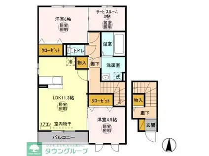 ルイナールA(2SLDK/2階)の間取り写真