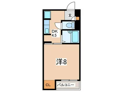 ローリエ町田(1DK/4階)の間取り写真