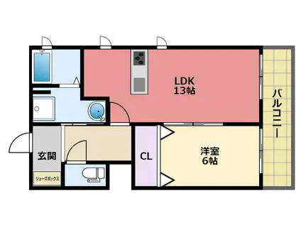 シャーメゾン・シエナ(1LDK/1階)の間取り写真