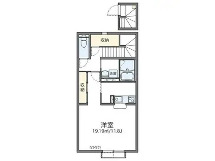 レオネクストフジハイム(1K/2階)の間取り写真