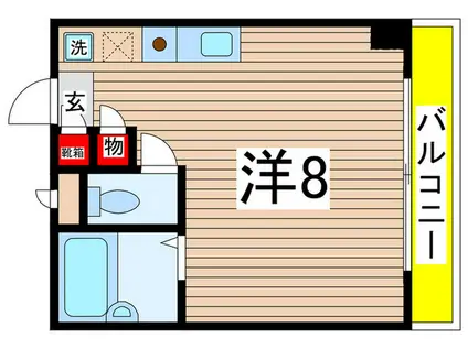 BERGLAND春日(ワンルーム/2階)の間取り写真