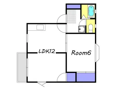 ファミーユKII(1LDK/1階)の間取り写真