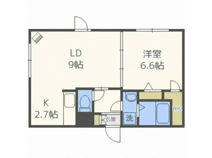 LA SAPIENZA(1LDK/4階)の間取り写真