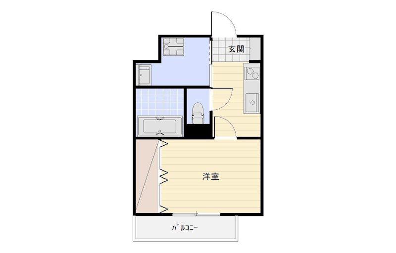 アモリールII(1K/1階)の間取り写真