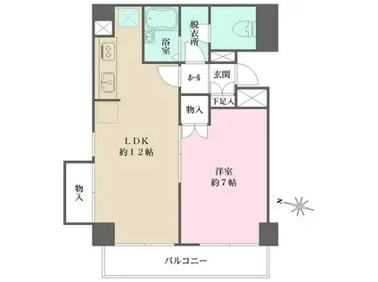 エクセル新丸子(1LDK/2階)の間取り写真