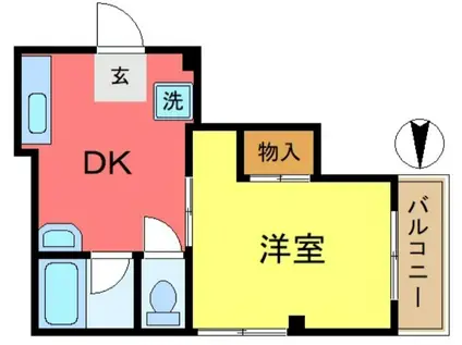 コーポ千田(1DK/2階)の間取り写真