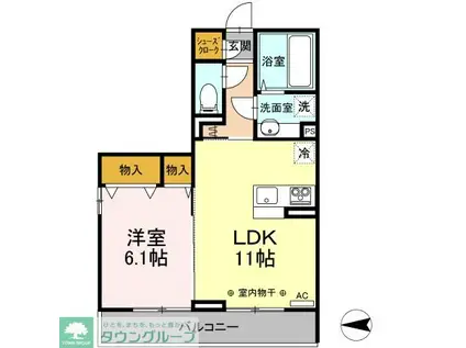 CANON 桜(1LDK/3階)の間取り写真
