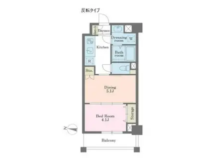 デュオステージ大塚(1DK/4階)の間取り写真