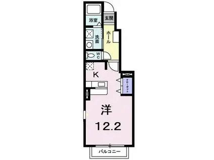 エクセランクールIII(1K/1階)の間取り写真