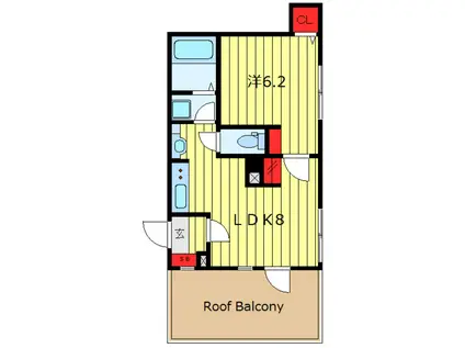 LA VIE KAGURAZAKA(1LDK/3階)の間取り写真