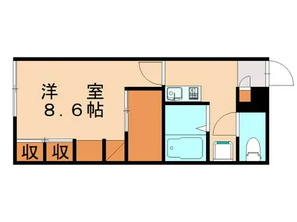 レオパレス伊都(1K/2階)の間取り写真