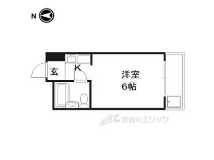 第12長栄セントラルシティーハイツ(ワンルーム/4階)の間取り写真