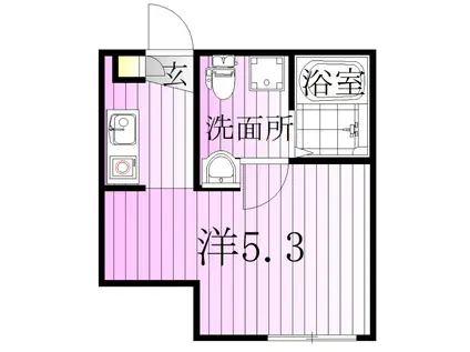 オアシス五反野(ワンルーム/1階)の間取り写真