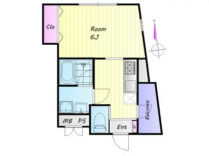 アイエムビル(1K/3階)の間取り写真