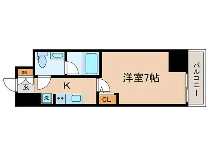 ジェノヴィア金町(1K/7階)の間取り写真