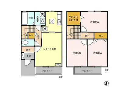 ヴィヴレ(3LDK/1階)の間取り写真