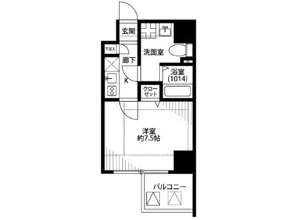プレール・ドゥーク東京イーストV(1K/3階)の間取り写真