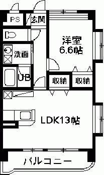 マンションエスポワール(1LDK/2階)の間取り写真
