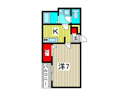 リブリ・ドエルKIZAWA(1K/3階)の間取り写真