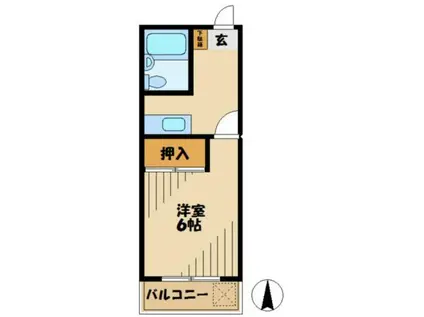 アンドアイラブ1・2・3(1K/3階)の間取り写真