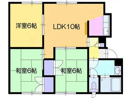 メイユール高砂伍番館(3LDK/1階)の間取り写真