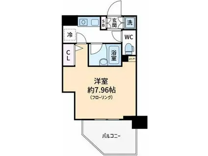 レガリアレジデンス早稲田イクス(1K/4階)の間取り写真