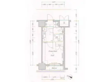 ヴェルト杉並サウスヒル(1K/1階)の間取り写真